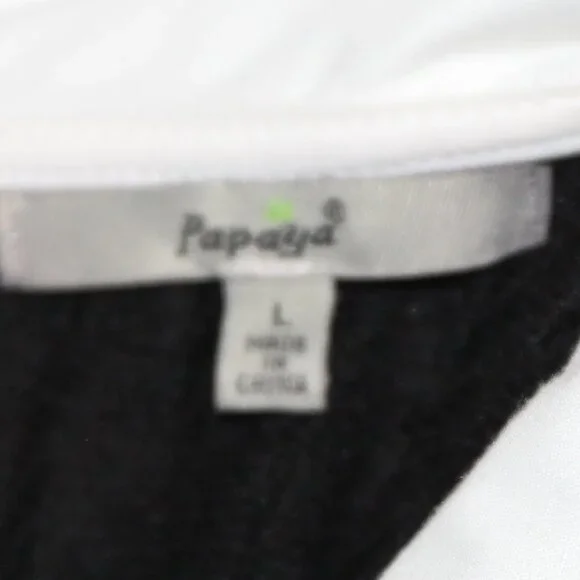 Papaya Brand Peter Pan Collar Black Knit Vest Layered Top Women's Large - Picture 8 of 8